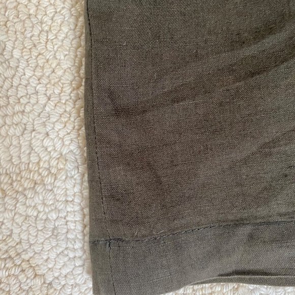 BCBG Dar Green Linen Pants - Size 6 - Picture 2 of 8